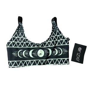 Onzie Girls Graphic Elastic Sports Bra Size S 4 / 5 Gymnastics‎ Dance NWT